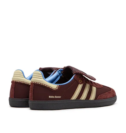 adidas x Wales Bonner Nylon Samba (Weinrot / Beige / Blau)