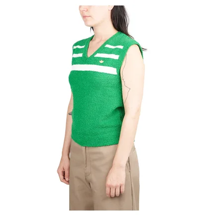 adidas Knit Vest (Grün / Weiß)