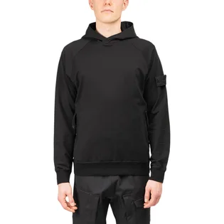 Stone Island Ghost Piece Cotton Stretch Fleece Hoodie (Schwarz)
