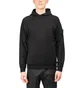 Stone Island Ghost Piece Cotton Stretch Fleece Hoodie (Schwarz)