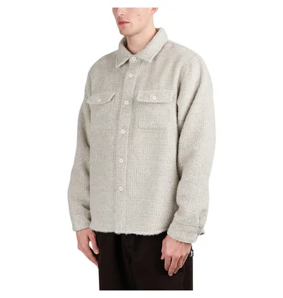 Stüssy Speckled Wool CPO Shirt (Beige)