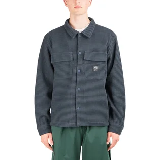 Brain Dead Waffle Snap Front Shirt (Navy)