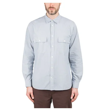 Norse Projects Villads Micro Stripe Shirt (Hellblau)