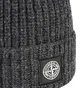 Stone Island Ribbed Beanie (Dunkelgrau)