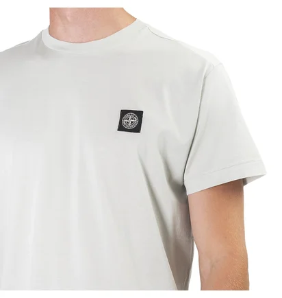 Stone Island Small Logo Patch T-Shirt (Hellgrau)