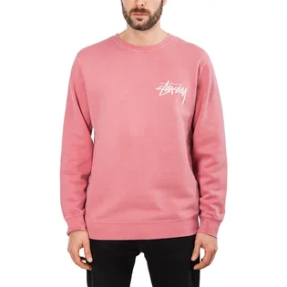 Stüssy Stock Pig. Dyed Crew (Himbeer-Rot)