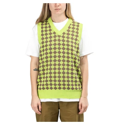 Stüssy WMNS Melange Checker Sweater Vest (Lime)
