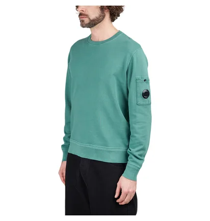 C.P. Company Cotton Fleece Resist Dyed Sweatshirt (Grün)