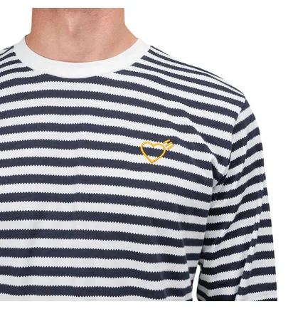 adidas X Human Made LSL Tee (Blau / Weiß)