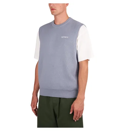 Carhartt WIP Script Vest Sweater (Blau)
