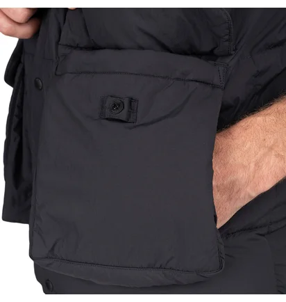 Snow Peak Recycled Nylon Ripstop Down Weste (Schwarz)
