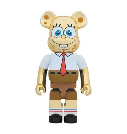 Medicom 1000% Spongebob Gold Chrome Be@rbrick Toy