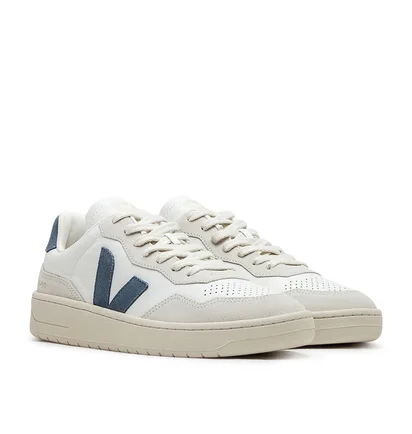 Veja V-90 O.T. Leather (Weiß / Blau / Beige)