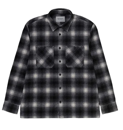 Carhartt WIP L/S Halleck Shirt (Schwarz / Weiß)