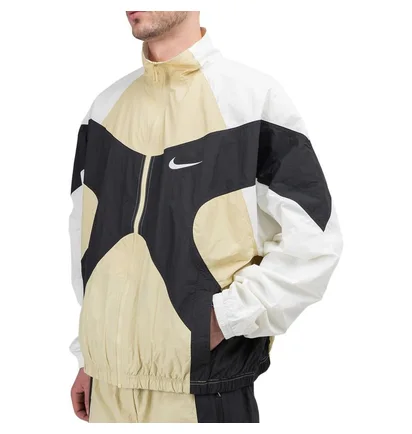 Nike NSW Re-Issue Woven Jacket (Beige / Schwarz / Weiß)