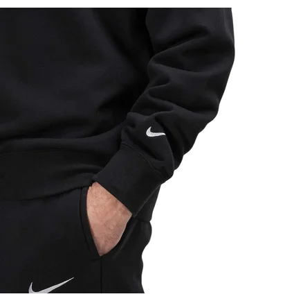 Nike Swoosh French Terry Crewneck (Schwarz)