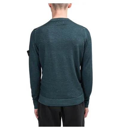 Stone Island Airbrush Wool Longsleeve (Dunkelgrün)