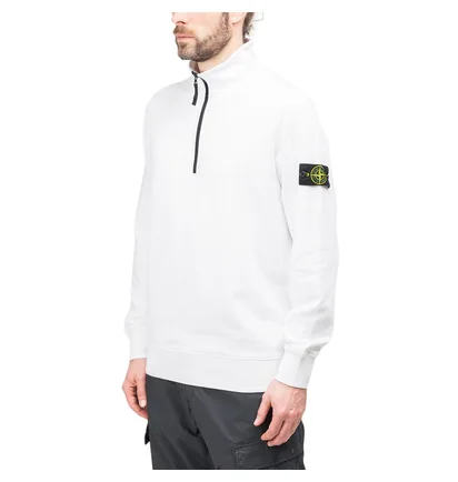 Stone Island Half Zip Sweatshirt (Weiß)