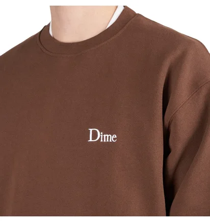 DIME Small Logo Crewneck (Braun)