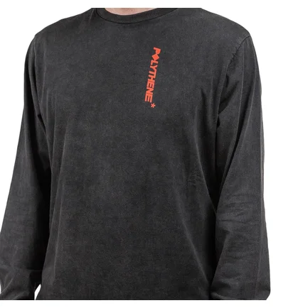 Polythene* Optics Metal Rod Long Sleeve T-Shirt (Schwarz)