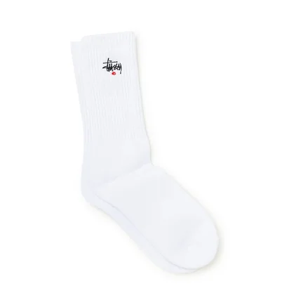 Stüssy Basic Logo Crew Socks (Weiß)