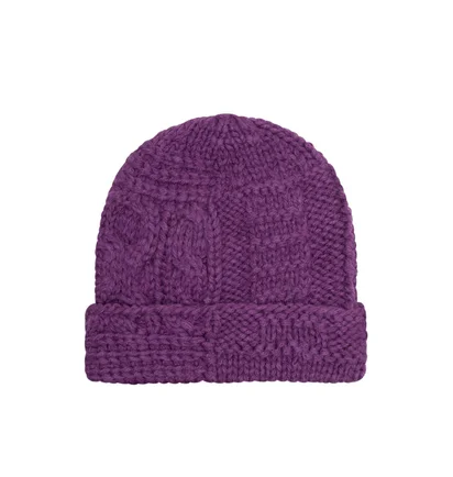 Stüssy Knit Patchwork Beanie (Lila)
