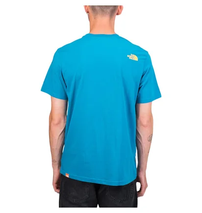 The North Face M SS Fine Tee (Blau / Gelb)