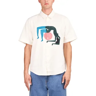by Parra Yoga Balled Short Sleeve Shirt (Beige)