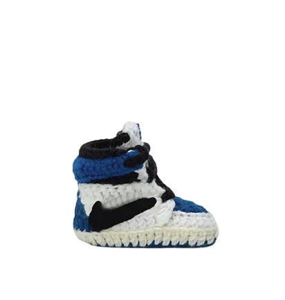 Baby Sneakers AJ1 Travis x Fragment (Weiß / Blau)
