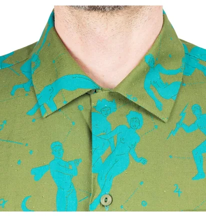 Carne Bollente The Sighing Game Shirt (Olive / Blau)