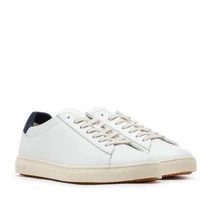 Clae Bradley Essentials White Leather (Weiss / Navy)
