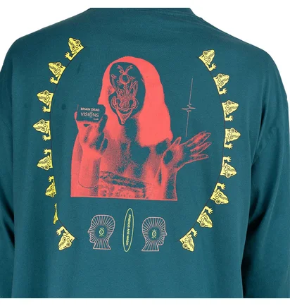 Brain Dead Visions Club Long Sleeve (Türkis)
