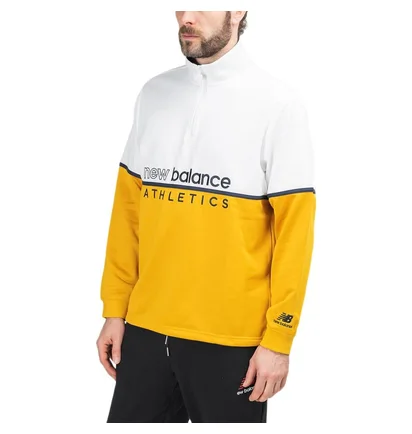 New Balance MT01506 VGL Track Sweatshirt (Weiß / Gelb)