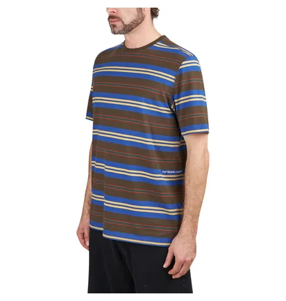Pop Trading Company Striped Logo T-Shirt (Multi)