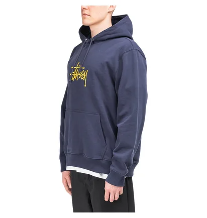 Stüssy Basic Embroidered Hoodie (Navy)