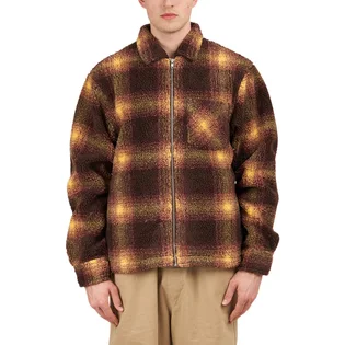 Stüssy Shadow Plaid Sherpa Zip Shirt (Braun)