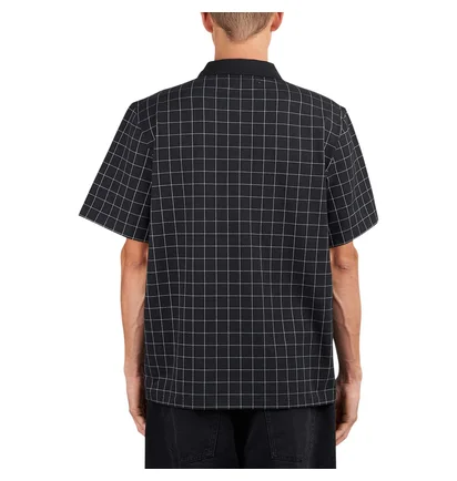 Metalwood Windowpane Polo (Schwarz)