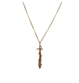Gasius Manga Sword Pendant & 60cm Chain 18K Gold (Gold)