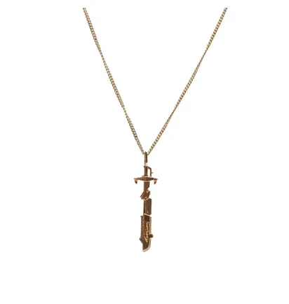 Gasius Manga Sword Pendant & 60cm Chain 18K Gold (Gold)