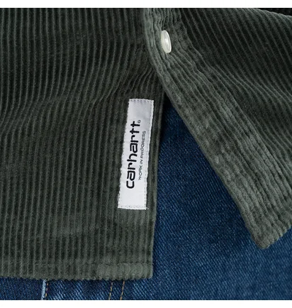 Carhartt WIP Madison Longsleeve Cord Shirt (Grau / Grün)