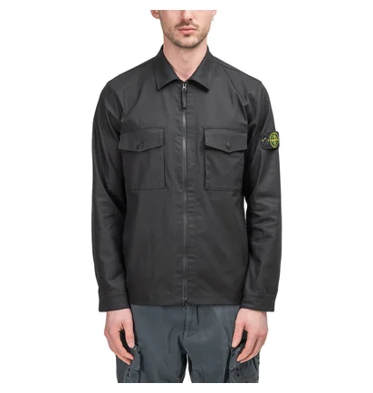 Stone Island Canvas Overshirt (Schwarz)