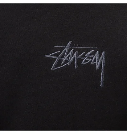 Stüssy Stock Applique Crew (Schwarz)