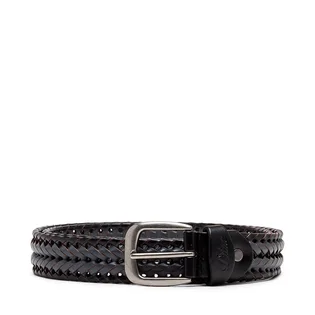 Dime Braided Leather Belt (Schwarz)