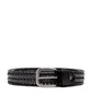 Dime Braided Leather Belt (Schwarz)