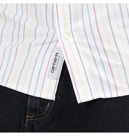Carhartt WIP L/S Dabney Shirt (Weiß / Multi)