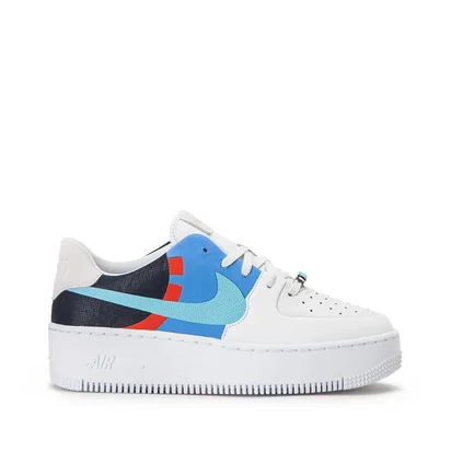 Nike WMNS Air Force 1 Sage Low LX (Weiß / Blau / Navy)