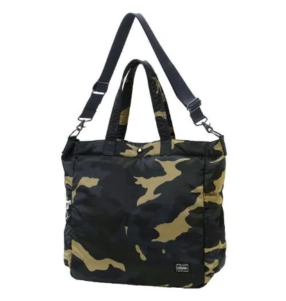 Porter by Yoshida Counter Shade 2 Way Tote Bag (Woodland Khaki)