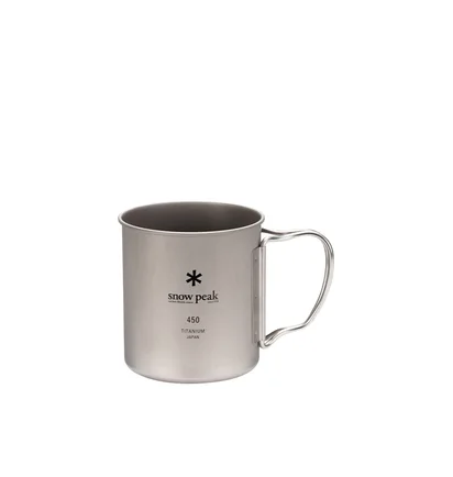 Snow Peak Titanium Single Wall 450 Mug (Silber)