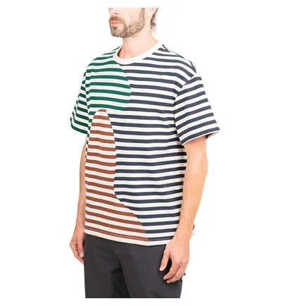 Brain Dead Organic Paneled Stripe Shirt (Multi)
