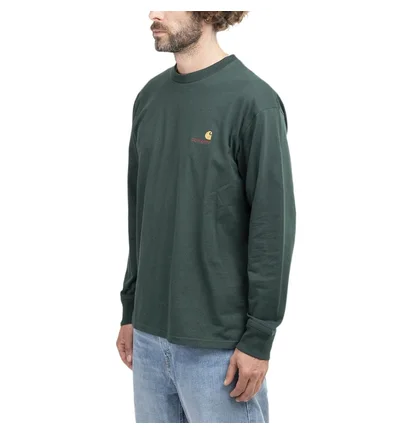 Carhartt WIP L/S American Script T-Shirt (Grün)